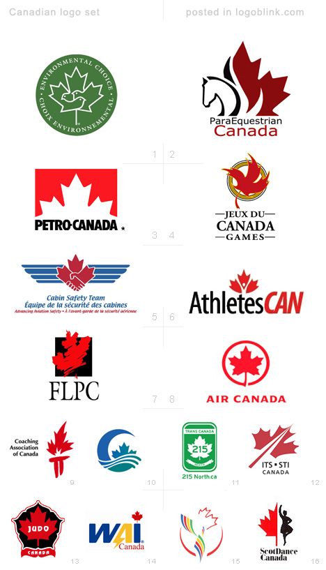 canadian designs logo set