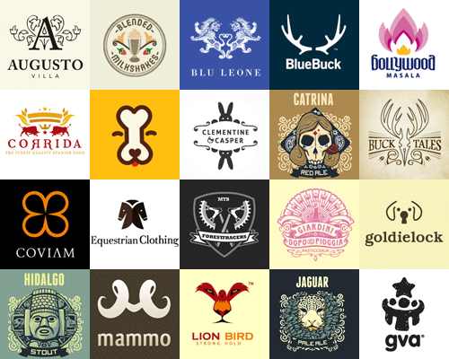 non-famous symmetrical logos variations