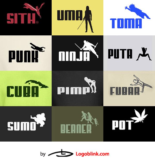 sports brand parody logos