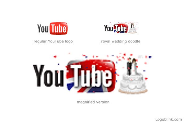 royal wedding youtube doodle logo