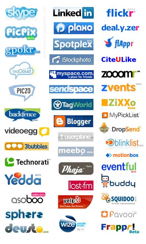internet defined web 2.0 logos