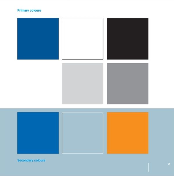 automobile Ford guidelines color palette