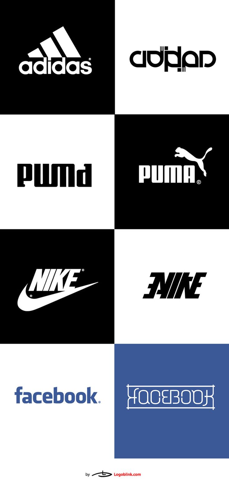 famous brands ambigram logo set