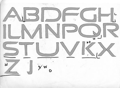 making a font sketches