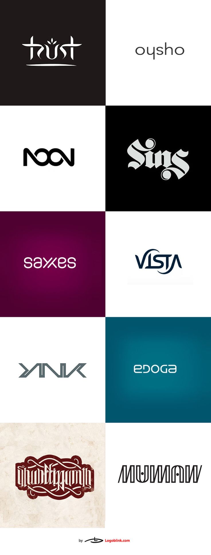 ambigram logo set brand collection
