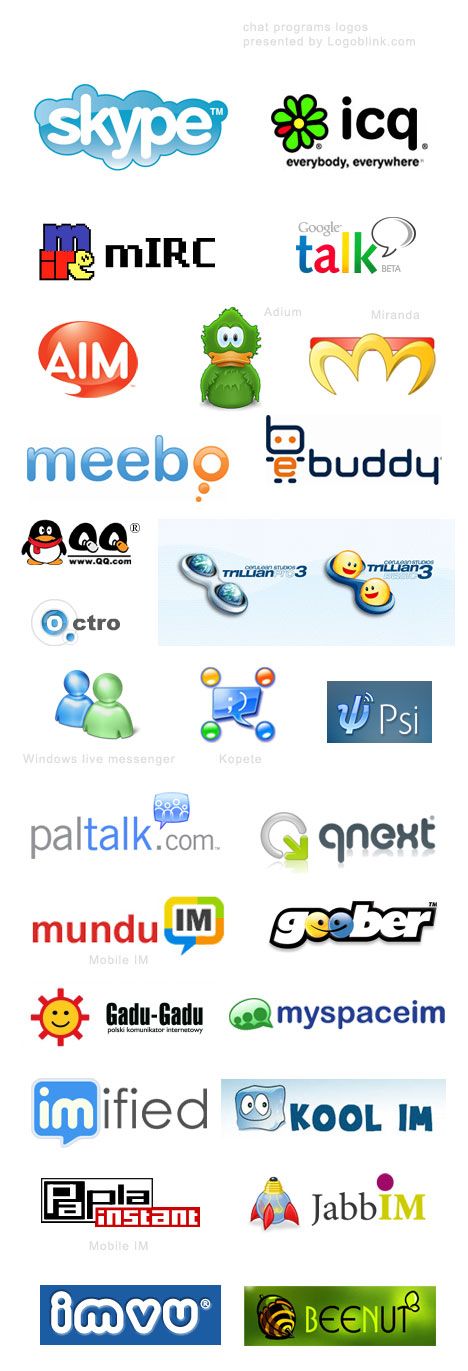 chat programs logos design