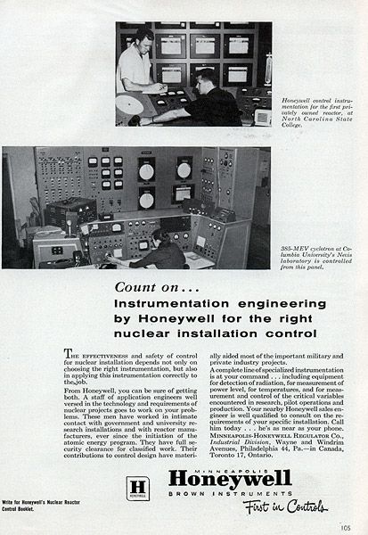 1956 honeywell print ad