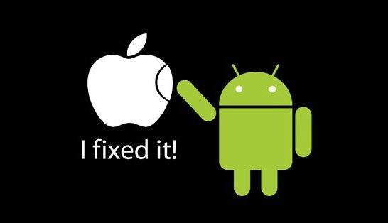 android and apple phone logos