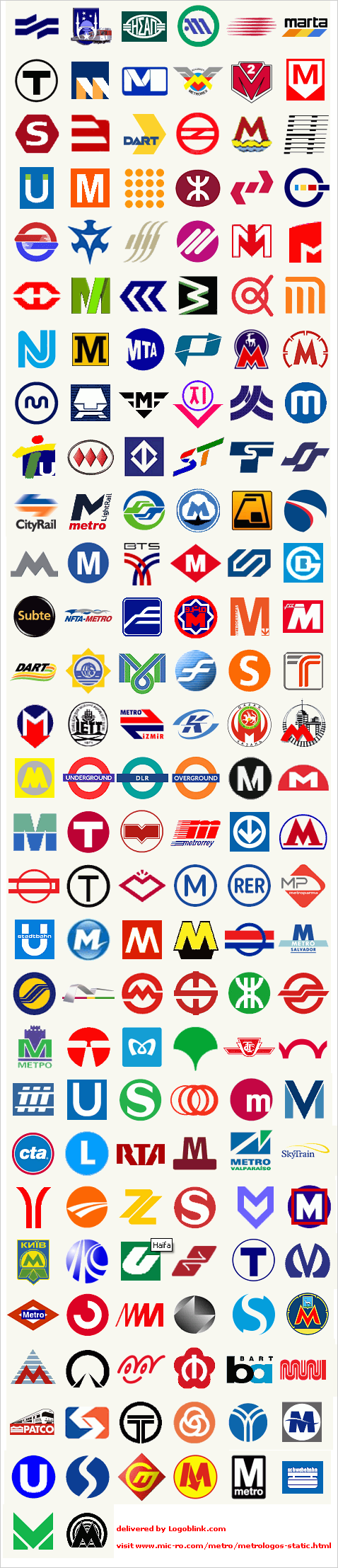 170 Metro Logos of the World : a must SET - Logoblink.com