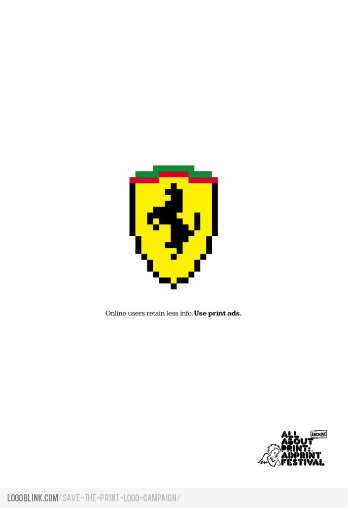 Pixel Art Logo Voiture Ferrari